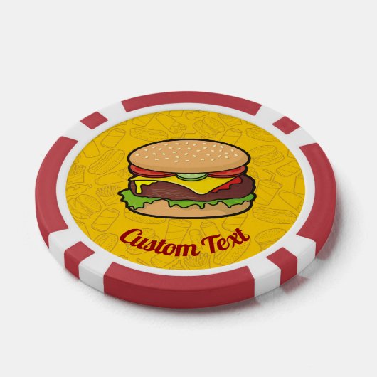 Cheeseburger Poker Chips (Enkel)