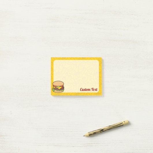 Cheeseburger Post-it® Notes (Op bureau)