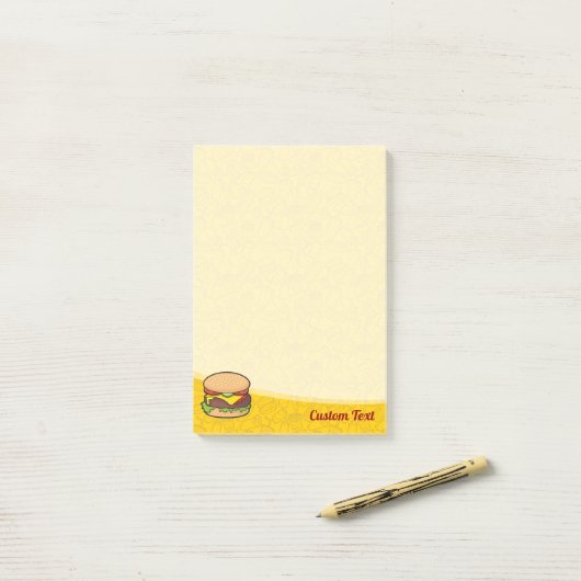 Cheeseburger Post-it® Notes (Op bureau)