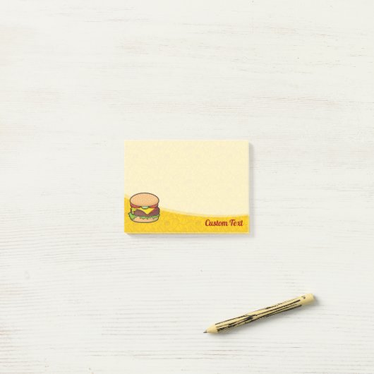 Cheeseburger Post-it® Notes (Op bureau)
