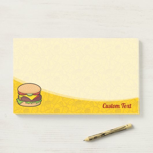 Cheeseburger Post-it® Notes (Op bureau)