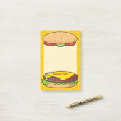 Cheeseburger Post-it® Notes (Op bureau)