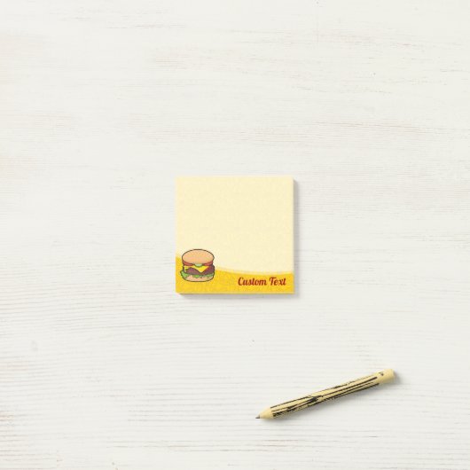 Cheeseburger Post-it® Notes (Op bureau)