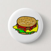 cheeseburger ronde button 5,7 cm (Voorkant)