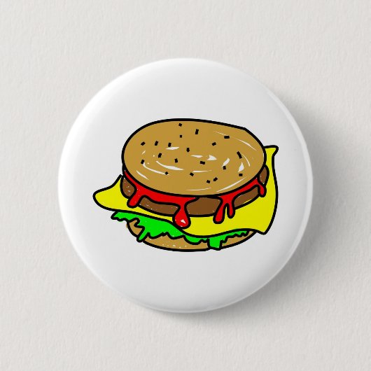 cheeseburger ronde button 5,7 cm (Voorkant)