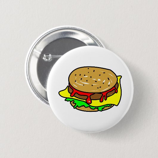 cheeseburger ronde button 5,7 cm (Voorkant /achterkant)