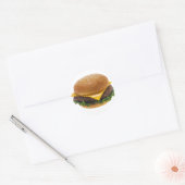 Cheeseburger Ronde Sticker (Envelop)