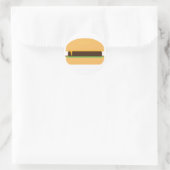 Cheeseburger Ronde Sticker (Tas)