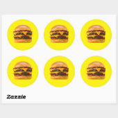 Cheeseburger Ronde Sticker (Vel)