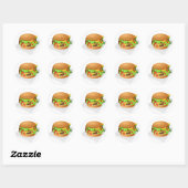 Cheeseburger Ronde Sticker (Vel)