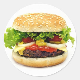 Cheeseburger Ronde Sticker