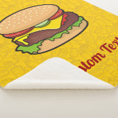 Cheeseburger Sherpa Blanket Sherpa Deken (3/4)