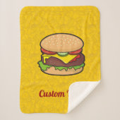 Cheeseburger Sherpa Blanket Sherpa Deken (Voorkant)