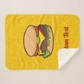 Cheeseburger Sherpa Blanket Sherpa Deken (Voorkant (horizontaal))