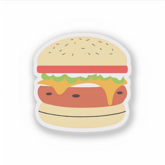 Cheeseburger Sticker (Voorkant)