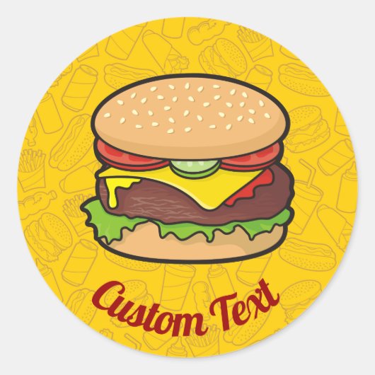Cheeseburger Sticker (Voorkant)