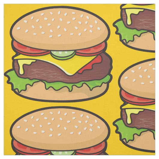Cheeseburger Stof (Swatch)