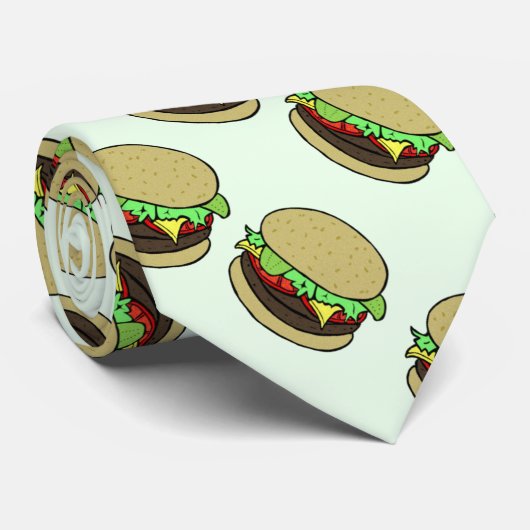 Cheeseburger Stropdas (Opgerold)