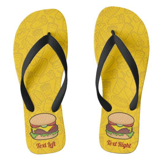 Cheeseburger Teenslippers (Voetbed)