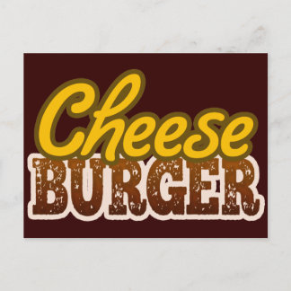 Cheeseburger Tekstontwerp Briefkaart