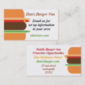 Cheeseburger thema visitekaartje (Voorkant / Achterkant)