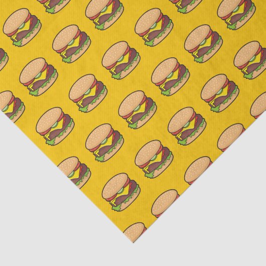 Cheeseburger Tissuepapier (Detail)