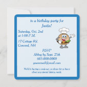 Cheeseburger verjaardagsuitnodiging kaart (Achterkant)