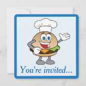 Cheeseburger verjaardagsuitnodiging kaart (Voorkant)