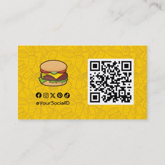 Cheeseburger Visitekaartje (Achterkant)