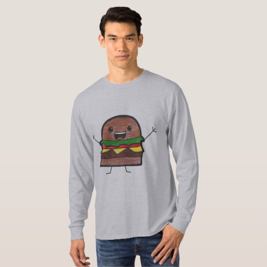 Cheeseburger vriend t-shirt (Voorkant volledig)