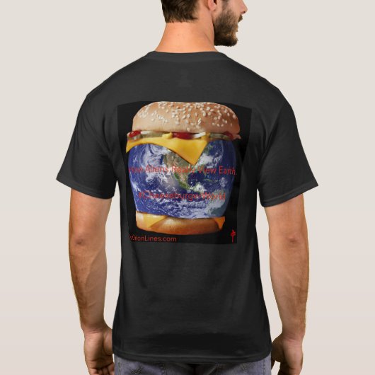 Cheeseburger werkt aan tweede ontwerp t-shirt (Achterkant)