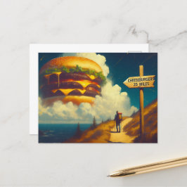 Cheeseburgers 25 mijl verderop Wandelpad Briefkaart