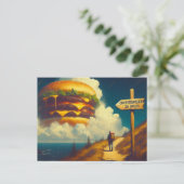 Cheeseburgers 25 Miles Away Hiking Trail Briefkaart (Staand voorkant)