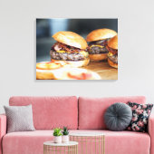 Cheeseburgers Canvas Afdruk (Insitu (Woonkamer))