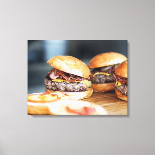 Cheeseburgers Canvas Afdruk (Voorkant)