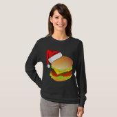 Cheeseburgers Hamburger Santa Hat Matching Christm T-shirt (Voorkant volledig)