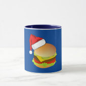 Cheeseburgers Hamburger Santa Hat Matching Xmas Mok (Midden)
