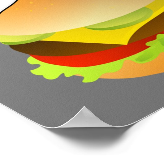 Cheeseburgers Hamburger Santa Hat Matching Xmas Poster (Hoek)