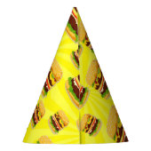 Cheeseburgers Hamburgers Aangepaste Petten Feesthoedjes (Achterkant)