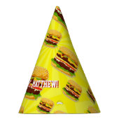 Cheeseburgers Hamburgers Aangepaste Petten Feesthoedjes (Rechts)