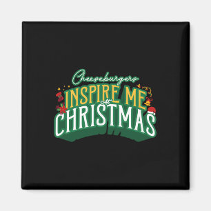 Cheeseburgers inspireren me tijdens de kerst grapp magneet