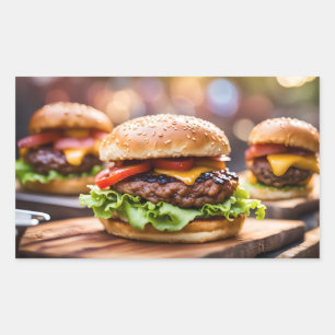 Cheeseburgers Rechthoekige Sticker