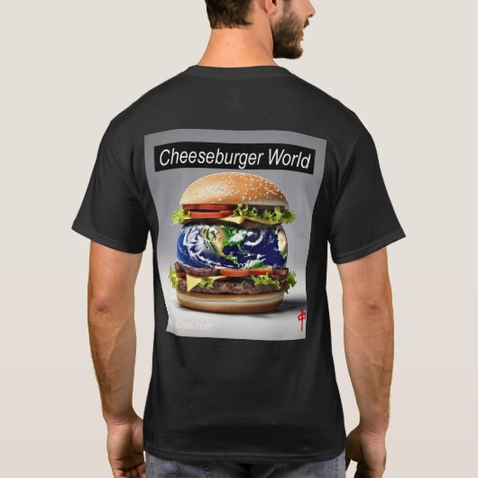 cheeseburgerwereld t-shirt (Achterkant)
