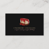 Cheesecake Aardbei Pastry Dessert Visitekaartje (Voorkant)