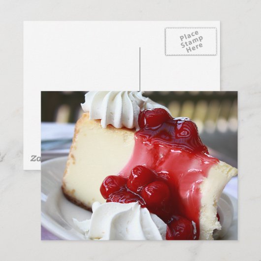 Cheesecake Briefkaart (Voorkant / Achterkant)