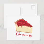 Cheesecake Briefkaart (Voorkant / Achterkant)