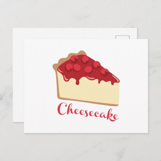 Cheesecake Briefkaart (Voorkant / Achterkant)