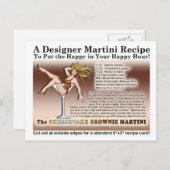 Cheesecake Brownie Martini Recept Briefkaart (Voorkant / Achterkant)