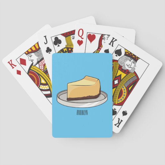 Cheesecake cartoon illustratie pokerkaarten (Achterkant)
