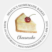 Cheesecake Dessert Baking Modern label (Voorkant)